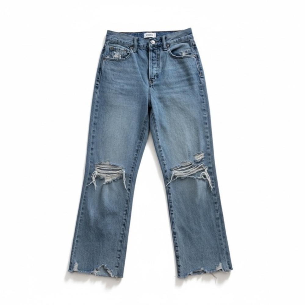Pistola High Rise Distressed Straight Jeans